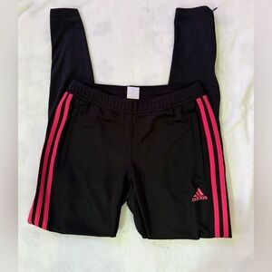 Adidas Women’s Black and Pink Climacool Track Pants Size Small